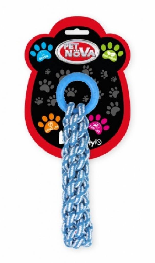 DOG LIFE STYLE Dicker Seilknoten und Ringo 30 cm, Minzgeschmack